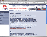 Website des Museumsverbands Hamburg