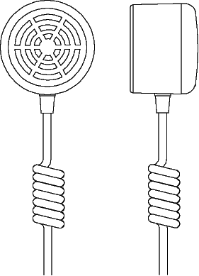 Ansicht frontal und seitlich des einfachen Hörers